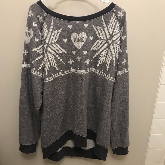 VS PINK Snowflake Holiday Sweater - Picture 1 of 3